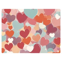 Valentines Day Hearts Romance Love Two Sides Premium Plush Fleece Blanket (baby Size) by Posterlux