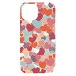 Valentines Day Hearts Romance Love iPhone 15 Black UV Print PC Hardshell Case Front