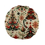 Christmas Tree Snow Standard 15  Premium Round Cushions Front