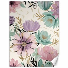 Flowers Pattern Floral Canvas 36  X 48  by Sabxi