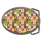 Template Christmas Pattern Belt Buckles Front