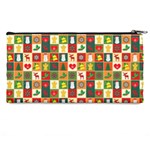 Template Christmas Pattern Pencil Cases Back