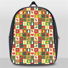 Template Christmas Pattern School Bag (large) by Proyonanggan