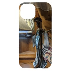 Lady Iphone 15 Black Uv Print Pc Hardshell Case by bestdesignintheworld