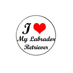 I Love My Labrador Retriever Hat Clip Ball Marker (4 Pack) by ArtsCafecom3